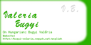 valeria bugyi business card